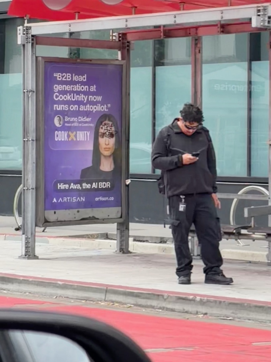 Artisan billboard at SF Bus Stop